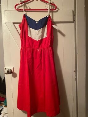 Reva 1980s red, white, and blue vintage summer dress - L